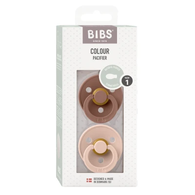 Afbeelding van BIBS Colour Fopspeen Symmetrisch Stage 1 Woodchuck/Blush Duopack