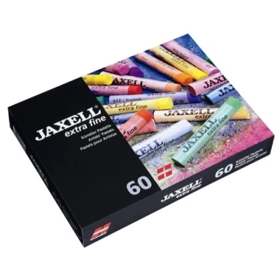 Afbeelding van Honsell Jaxell 46060 Extra fijne kunstenaarspastel, set van 60 in kartonnen etui, zachte kleurvervaging, hoge kleurglans, voor kunstenaars, hobbyschilders, school, kunstonderwijs en opleiding