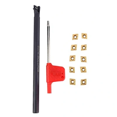 Afbeelding van Akozon S10K SCLCR06 Draaibankhouder en 10st CCMT060204 HM YBC251 wisselplaten moersleutel