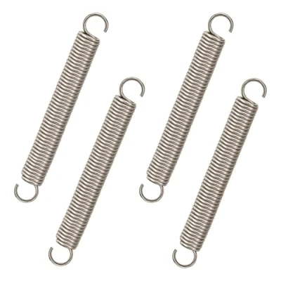 Afbeelding van GUNGY Trekveren 90 mm trekveer dubbele haak roestvrij staal draaddiameter 1,6 buitendiameter 10 trekken 8 kg 4 stuks