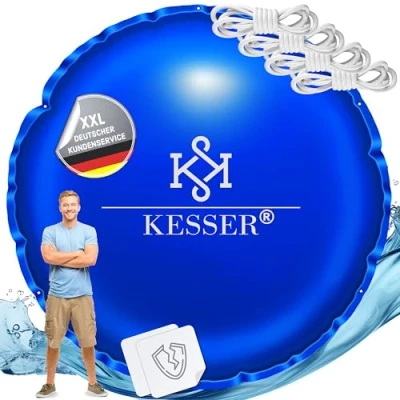 Afbeelding van KESSER® Zwembadkussen, winter, 400 cm, zwembadafdekking met dubbele naad, whirpools, luchtkussen, voor overwintering, afdekking inbouwzwembaden, pvc, waterdicht en