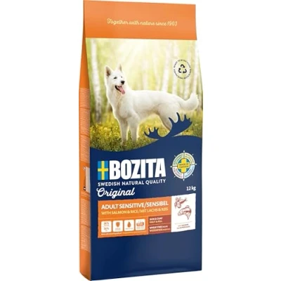 Afbeelding van 12kg Bozita Original Adult Sensitive Skin &amp; Coat Hondenvoer Droog