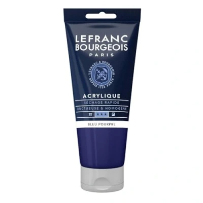 Afbeelding van Lefranc Bourgeois 300348 fijne acrylverf, hoog gepigmenteerd, goede dekking, romige homogene textuur 80ml tube, Blue Purple