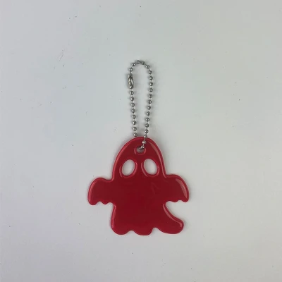 Afbeelding van Reflecterende sleutelhanger 1 stuks Spookje Rood