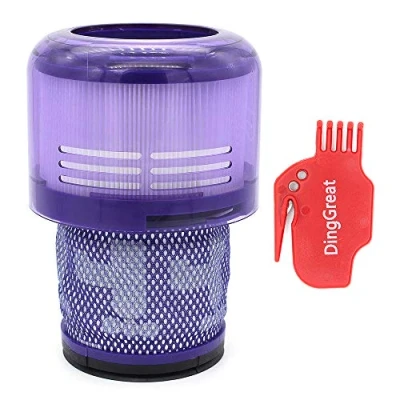 Afbeelding van DingGreat Wasbare Post Filter Vervanging Compatibel voor Dyson V11 SV14 Cycloon Animal Absolute Total Clean draadloze stofzuiger, vervang # DY 970013 02 &amp; 97001302
