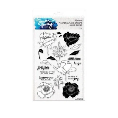 Afbeelding van Ranger SH Clearstamps 6x9 Pretty Peonies HUR78593 Simon Hurley (04 22)