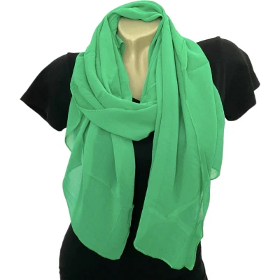 Afbeelding van Sjaal Hoofddoek Chiffon Groen 170 x 70 cm
