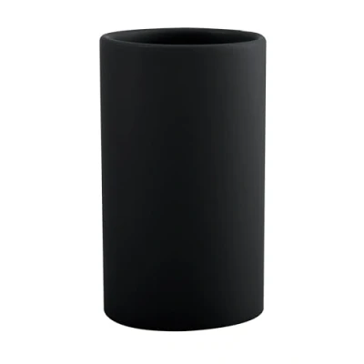 Afbeelding van Spirella Tandenborstelbeker Tandenborstelhouder Keramische Tube 7 x 11,5 cm Zwart Mat