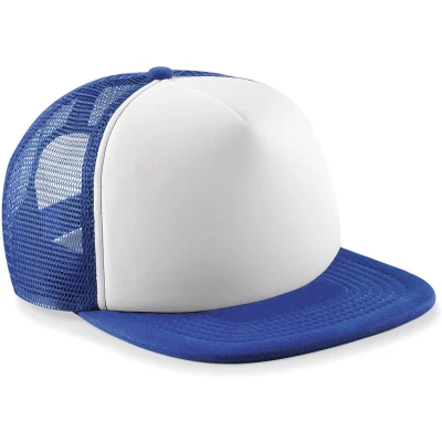 Afbeelding van Beechfield Vintage Snapback Trucker B645 Bright Royal / White