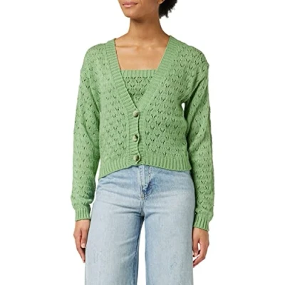 Afbeelding van Trendyol Zwart Opengewerkte/Geperforeerde Knoop Gedetailleerde Blouse Vest Gebreide Pak Twoss20Hi0034