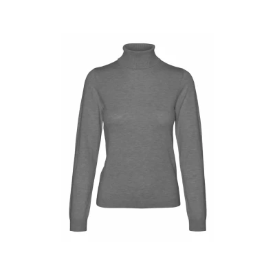 Afbeelding van Vero Moda Strickpullover Vmiris Sweater, Dames, Maat: Small, Medium grey melange