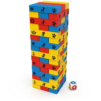 Afbeelding van Paw Patrol Jumbling Tower 48 Houten Blokken
