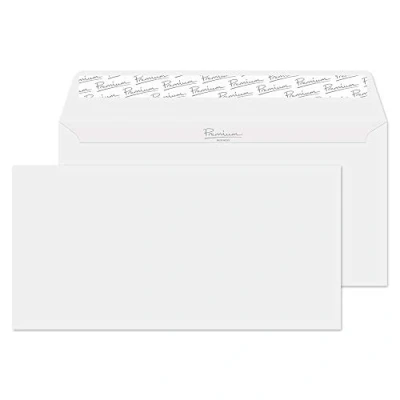 Afbeelding van Premium Business 37882 enveloppen zelfklevend briljant wit Wove DL 110 x 220 mm 120 g/m2 500 stuks