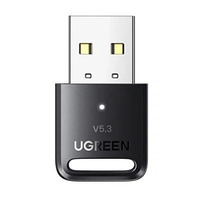 Afbeelding van UGREEN Bluetooth 5.3 Adapter USB Dongle voor PC Ondersteuning Windows 11/10/8.1, Compatibel met Game Controller, Hoofdtelefoon, Toetsenbord, Muis en Luidspreker.