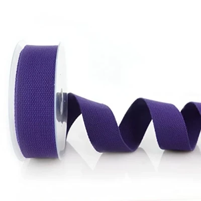 Afbeelding van Trimz 10m x 30mm 100% zware katoenen singelband paars