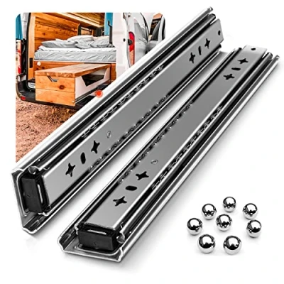 Afbeelding van SHUHANG Heavy Duty ladegeleiders 120 kg draagvermogen industriële volledige verlenging met kogellagergeleiders 300 350 400 450 500 550 600 650 700 750 800 850 900 950 1000 mm, zijmontage