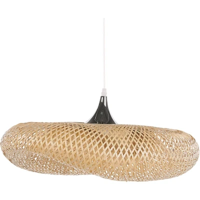 Afbeelding van Beliani Hanglamp BOYNE Lichte houtkleur bamboehout