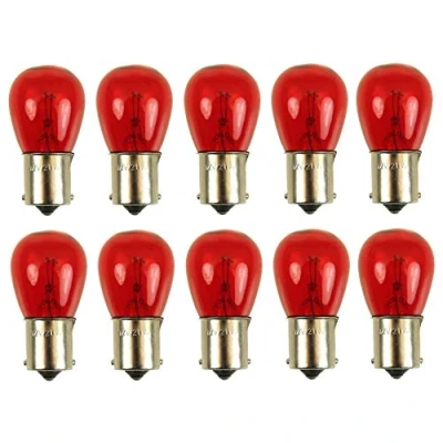Afbeelding van Lamp achter, BA15S, 12 V, 21 W, rood, 10 stuks