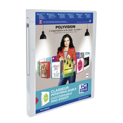 Afbeelding van Presentatieringband Oxford Polyvision A4 4 rings O mech 15mm transparant