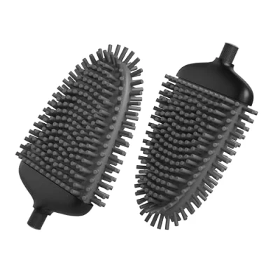 Afbeelding van SAVEGA Vervangende borstelkop Slim Premium Silicone vervanging toiletborstel in set van 2 zonder handvat en houder! (2 delige zwart)