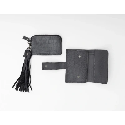 Afbeelding van Bag2Bag Stoere 2 Delige Lederen Portemonnee Biri Foggy Grey