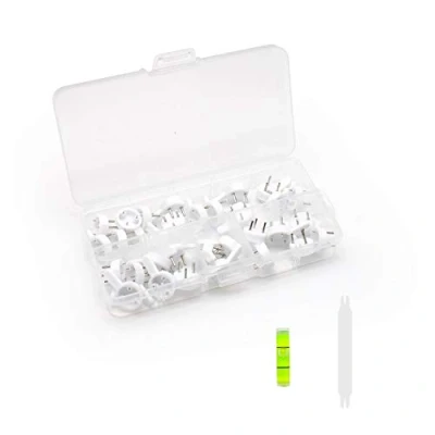 Afbeelding van KLEHOPE 30 stuks traceless opknoping fotohaak, 25 mm non trace foto haken met opbergdoos, hardwall gipsplaten hanger haak voor beton muur