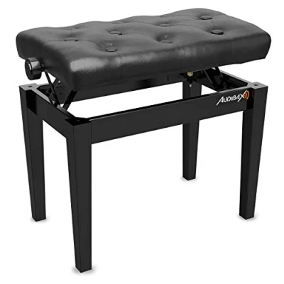 Afbeelding van Audibax Verstelbare pianokruk, geschikt voor elk muziektoetsenbord en elke leeftijd, robuust, verstelbaar, comfortabel, elegant design, elegante pianostandaard