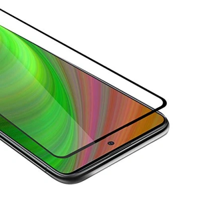 Afbeelding van Cadorabo Screenprotector geschikt voor Samsung Galaxy A51 5G Volledig scherm pantserfolie Beschermfolie in TRANSPARANT met ZWART Gehard (Tempered) display beschermglas 9H hardheid 3D Touch