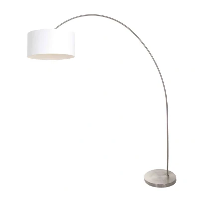 Afbeelding van Steinhauer Booglamp Solva metaal met witte kap 3908ST