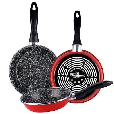 Afbeelding van Magefesa K2 pannenset (24/26/28) cm rood