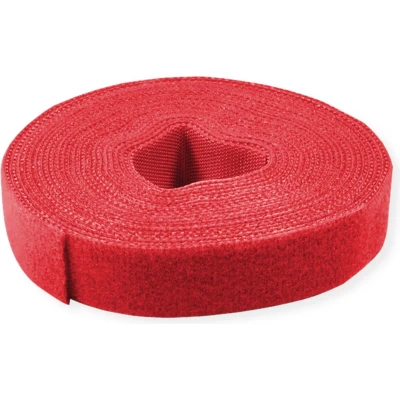 Afbeelding van Value 25.99.5253 Klittenband Om te bundelen lusdeel, Haak en Haakdeel (l x b) 25 m 10 mm Rood
