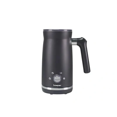 Afbeelding van BEPER P101CAF001 Elektrische melkopschuimer, melkopschuimer met deksel, 300 ml, zwart, 4 functies, vermogen 500W