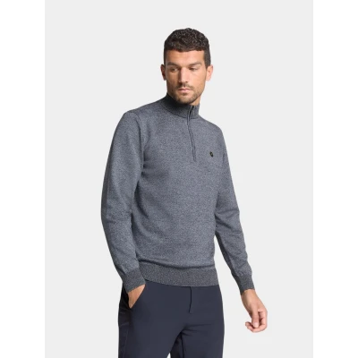 Afbeelding van No Excess Half Zip Trui Gemêleerd Blauw 3XL