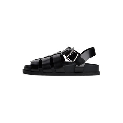 Afbeelding van Tommy Jeans TJW Fisherman Sandalen, Dames, Maat: 36, Black Leer