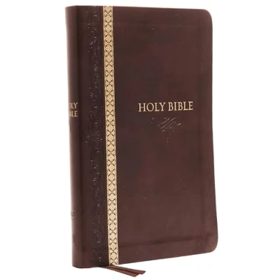 Afbeelding van KJV, Thinline Bible, Standard Print, Imitation Leather, Brown, Indexed, Red Letter Edition, Comfort Print: Holy King James Version