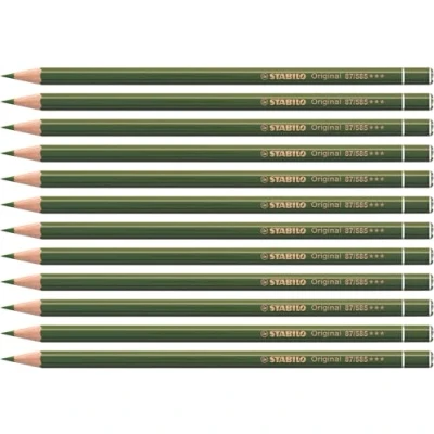 Afbeelding van Premium kleurpotlood STABILO Original 12 stuks olijfgroen