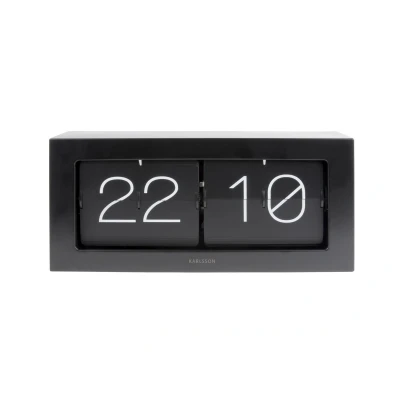 Afbeelding van Karlsson Staande klok Boxed Flip Wandklok XL Zwart 9x37x17,5cm