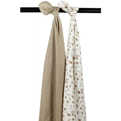 Afbeelding van Meyco Swaddle Doek Stains Sand 2 pack