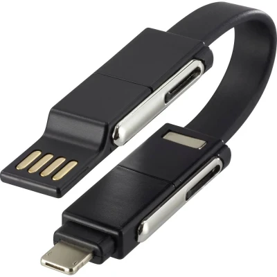 Afbeelding van Renkforce USB Adapterkabel [1x A 2.0 stekker, C stekker 1x Apple dock Lightning, Micro stekker]