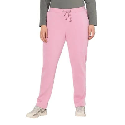 Afbeelding van Ulla Popken grote maten plus size sweatbroek, knuffelzachte binnenkant, elastische tailleband, frambozen, 32W x 32L