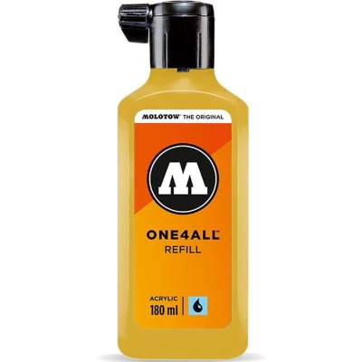 Afbeelding van Molotow ONE4ALL™ 180ml Okergele navul Inkt op acrylbasis