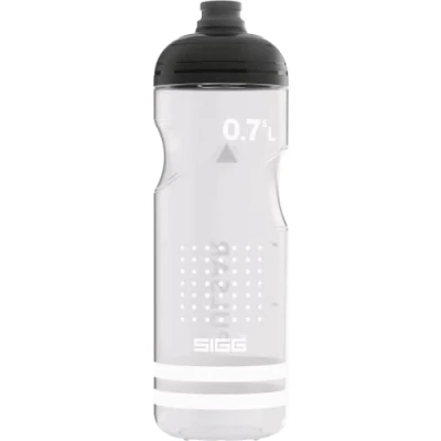 Afbeelding van Sigg Zachte Fiets Waterfles Pulsar Transparant Wit Knijpbaar Vaatwasmachinebestendig Lichtgewicht Lekvrij BPA vrij 0,75L