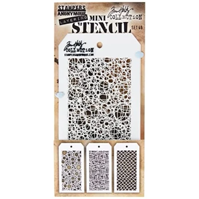 Afbeelding van Tim Holtz Stampers Anon Mini Stencil, Set #46, One Size
