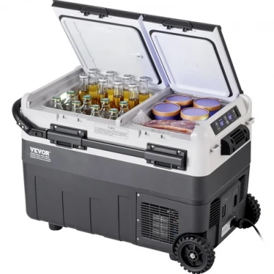 Afbeelding van VEVOR draagbare autokoelkast met vriesvak, koelboxcompressor, 40 liter, dubbele zone