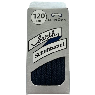 Afbeelding van Dikke ronde veter Donker Blauw 120 cm (Barth)