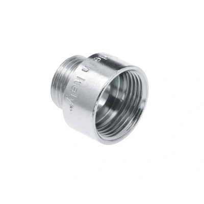 Afbeelding van Messing draadfitting neusstukje verchroomd 3/4 x