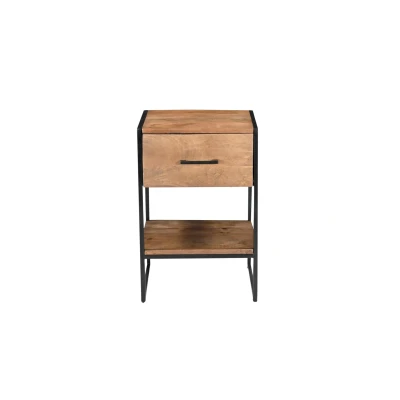 Afbeelding van Livingfurn Elin nachtkastje 40 cm mangohout naturel Hout