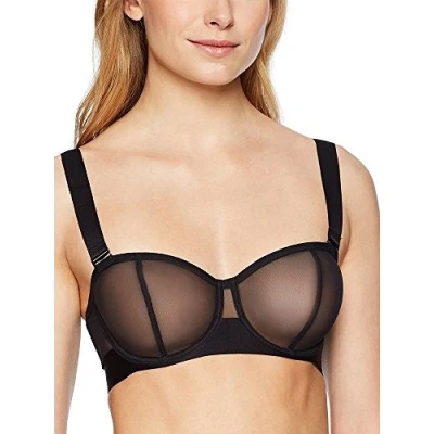 Afbeelding van DKNY Intimates Sheers Convertible Strapless Beugel BH, Dames, Maat: 38xC, Black