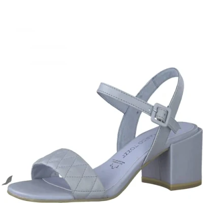 Afbeelding van MARCO TOZZI 2 28331 28 Leren damessandalen met hak, Lt Blue., 39 EU