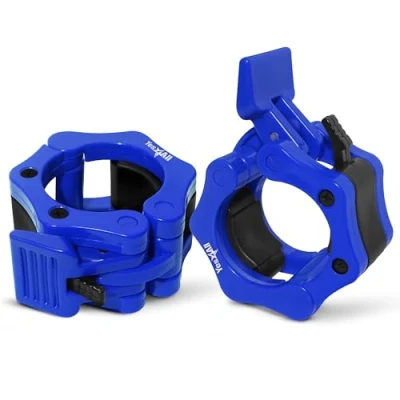 Afbeelding van Yes4All 2 inch lange halterklemmen paar, Pro Lockjaw halsbandset voor Olympische Bar, Quick Release Gewichtsplaatvergrendelingen Halterclips Gewichtheffen Training Oefeningen en Krachttraining